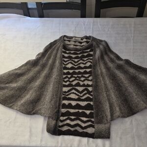 🌸Tsumori Chisato Gray Chevron Pattern Sweater M